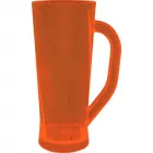 caneca chopp cristal 180ml laranja neon de plastico  - 1524104