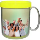 Caneca foto térmica 300ml amarelo neon cl de plastico  - 1525407