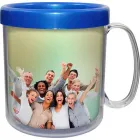 Caneca foto térmica 300ml azul cl de plastico  - 1525391