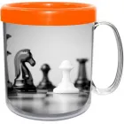 Caneca foto termica 300ml laranja neon pb de plastico  - 1525365