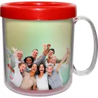 Caneca foto térmica 300ml vermelho cl de plastico  - 1525397