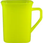 Caneca quadrada 250ml amarelo neon de plastico  - 1523636