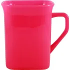 caneca quadrada 250ml rosa neon de plastico  - 1523632