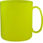 caneca redonda 400ml amarelo neon de plastico  - 1523698