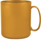 caneca redonda 400ml dourado de plastico  - 1523692