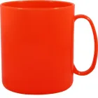 caneca redonda 400ml laranja neon de plastico  - 1523700