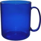 caneca redonda cristal 400ml azul de plastico  - 1523724