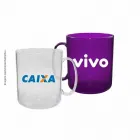 Caneca redonda cristal color 300 ml - 1688476