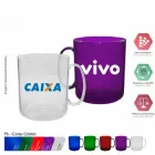 Caneca redonda cristal color 300 ml - cores - 1688479