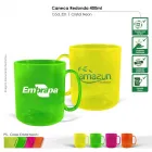  caneca redonda cristal 400ml neon cores  - 1523733