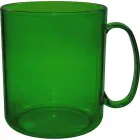 caneca redonda cristal 400ml verde de plastico  - 1523720