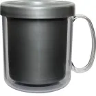 Caneca térmica cristal 300ml prata de plastico  - 1524165