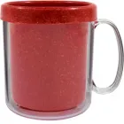 caneca termica cristal 300ml vermelho green colors de plastico  - 1524191