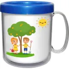 caneca termica infantil 300ml azul cl de plastico  - 1525285