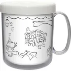 caneca termica infantil 300ml branco pb de plastico  - 1525207