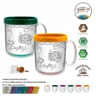  caneca termica infantil 300ml green colors pb cores  - 1525259