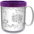 caneca termica infantil 300ml lilas green colors pb de plastico  - 1525264