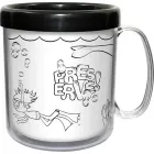 caneca termica infantil 300ml preto pb de plastico  - 1525210