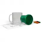  caneca termica infantil 300ml verde de plastico  - 1525293