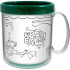 caneca termica infantil 300ml verde green colors pb de plastico  - 1525267