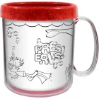 caneca termica infantil 300ml vermelho green colors pb de plastico  - 1525270