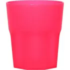 copo mini roma 300ml rosa neon de plastico  - 1523516