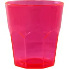 Copo mini roma cristal 300ml rosa neon de plastico  - 1523604