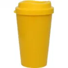 copo tampa mug 320ml amarelo de plastico  - 1523406