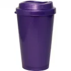 Copo tampa mug 320ml lilas de plastico  - 1523412