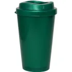 Copo tampa mug 320ml verde de plastico  - 1523414