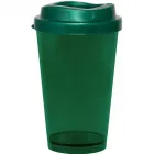 copo tampa mug cristal 320ml verde de plastico  - 1523560