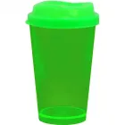 copo tampa mug cristal 320ml verde neon de plastico  - 1523572