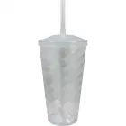 copo tampa twist cristal 600ml transparente de plastico  - 1524028