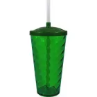 copo tampa twist cristal 600ml verde de plastico  - 1524030