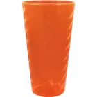 copo twist cristal 600ml laranja neon de plastico  - 1524026