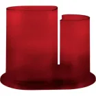 porta lapis cristal vermelho de plastico  - 1524893