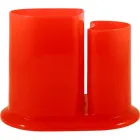 porta lapis laranja neon de plastico  - 1524871