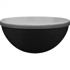 Pote mini bowl tampa 240ml preto de plastico  - 1524327