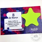 Card personalizado com adesivo formato estrela neon - 2037539