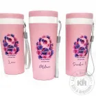 Copo fibra de bambu 500ml personalizado (rosa) - 2038887