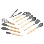 Kit Utensílios Cinza 12 Peças  - 2007233