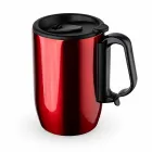 Caneca Inox Parede Dupla 400 ml personalizada vermelha - 1439595