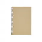 Caderno A5 com capa dura em kraft e espiral removível - 2009887