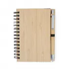 Caderneta em Bambu com Caneta - 1998865