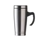 Caneca inox de 450ml, pegador de plástico e parte interna em inox - 1700658