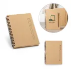 Caderno B6 espiral em papel craft  - 1693545