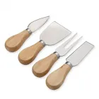 Kit queijo com 4 peças em suporte magnético de bambu 2 - 1699690