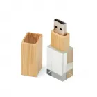 Pen drive de cristal com tampa  - 1702709