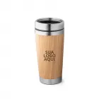 Copo de viagem em bambu e aço inox 500 ml Personalizado 1 - 2005024