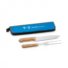 Kit churrasco com estojo azul - 1882196